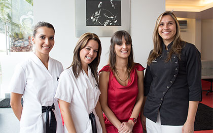 Priscila Toste, Luciana Silva, Débora Cardoso e Susana Parreira